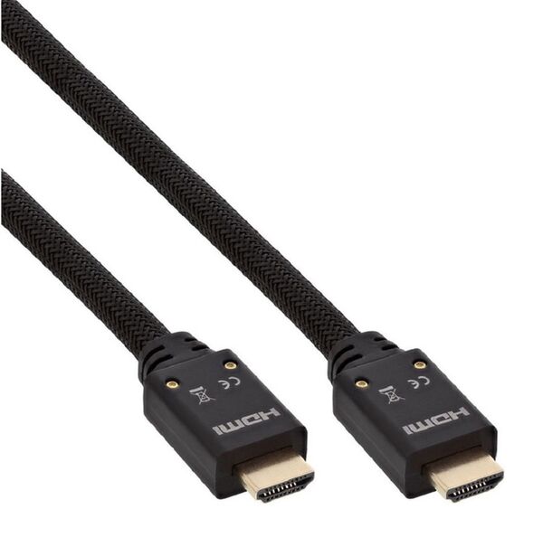 Inline HDMI Kabel aktiv mit eingebautem Verstaerker schwarz 15m 