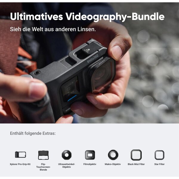 Insta360 Ace Pro 2  Ultimate Videography Bundle Nachtschwarz