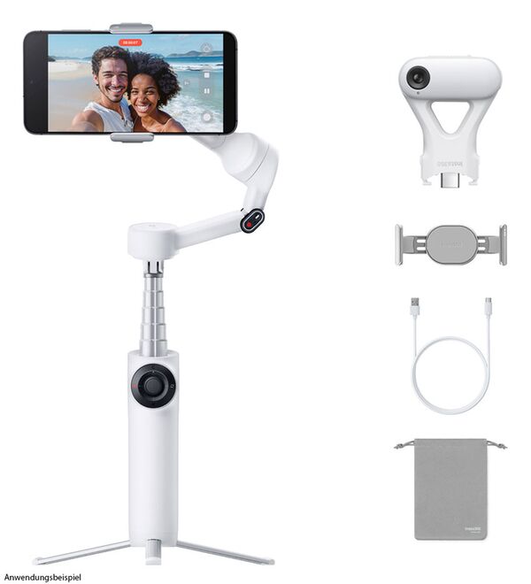 Insta360 Flow 2  Ai Tracker Bundle Schneeweiß