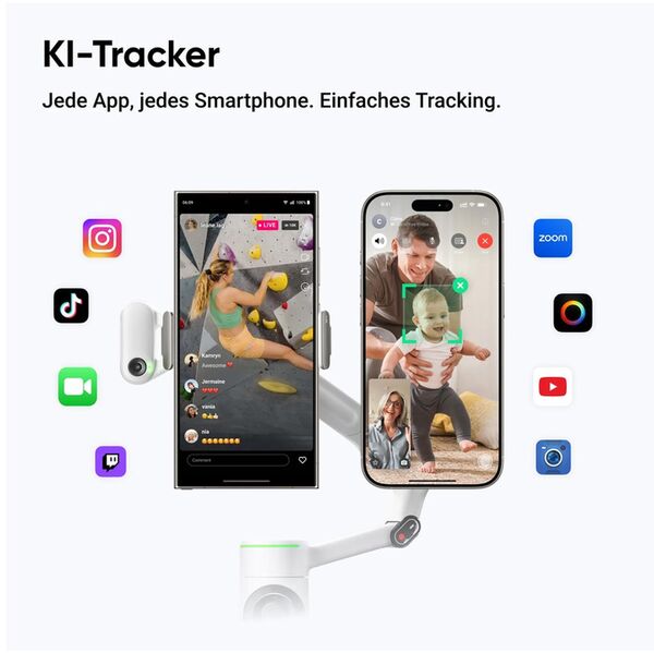 Insta360 Flow 2 Pro KI-Tracker-Bundle  Hellgrau