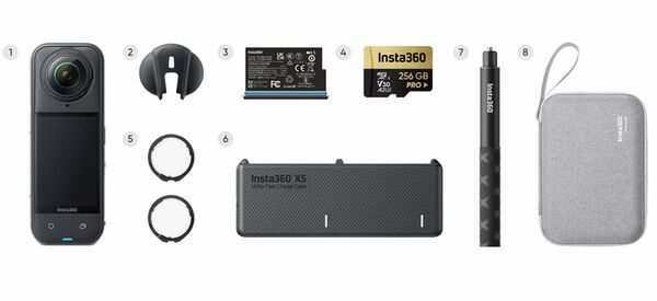 Insta360 X5 - inkl. Micro SD 256 GB  Essentials Bundle