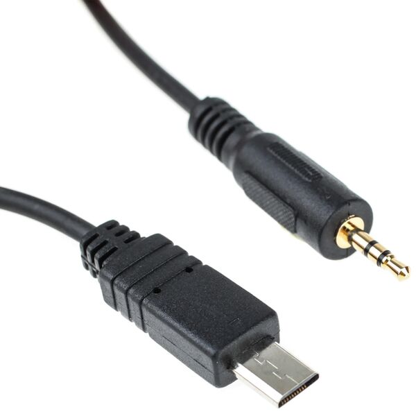 JJC Cable-F2 Auslöser-Anschlusskabel 2,5 mm Klinke auf Sony Multi Terminal-Anschluss (RM-VPR1) - für JJC-Fernauslöser, Triggertrap, Miops, Commlite 