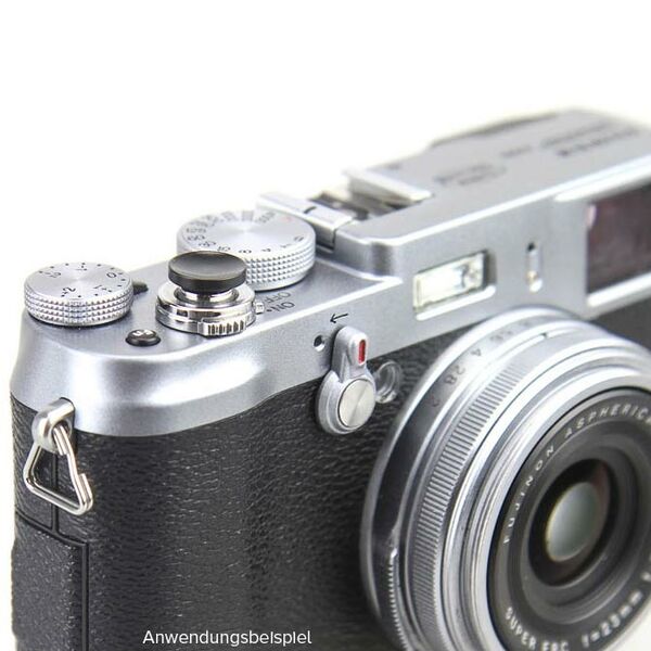 JJC Ergonomischer Auslöseknopf zum Einschrauben konkav - z.B. für ausgewählte Fuji und Leica Kameras  schwarz