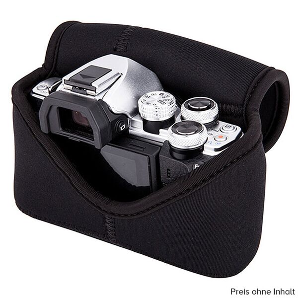 JJC O.N.E Neopren-Kameraschutzhülle für 1 kleinere/mittlere DSLM-Kamera mit Sucherkasten inkl. Objek 