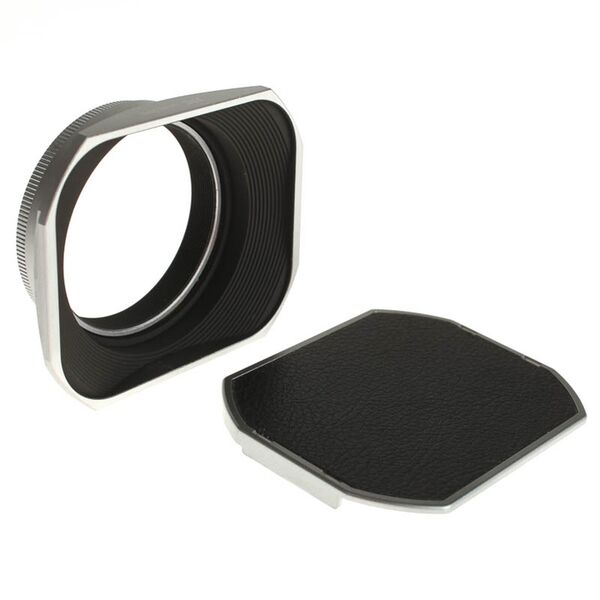 JJC Rechteck-Gegenlichtblende inkl. 49-mm-Adapter und Schutzdeckel - für Fuji X100F, X100T, X100S, X100, X70  silber