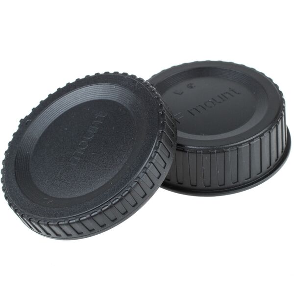 JJC Set mit Gehäusedeckel und Objektivrückdeckel  für Nikon F