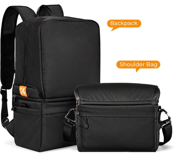 K&F Concept 2-in-1 Kamera Rucksack  schwarz