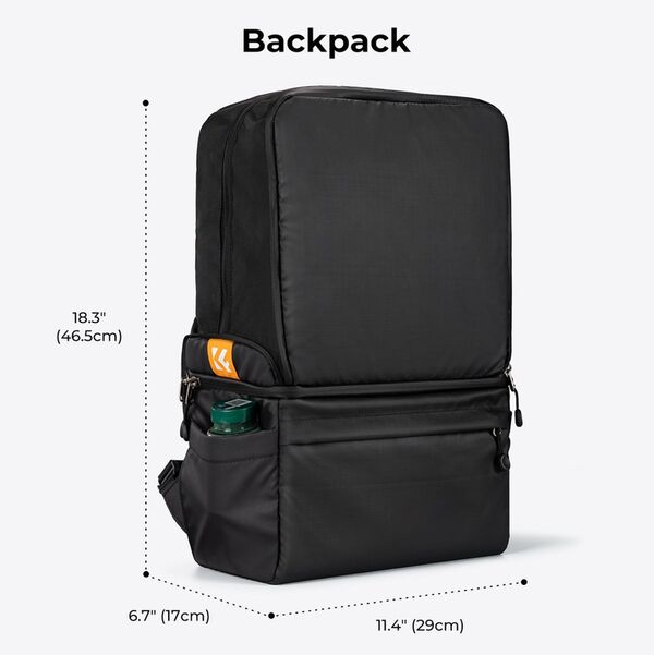 K&F Concept 2-in-1 Kamera Rucksack  schwarz