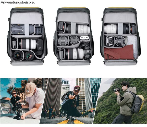 K&F Concept Alpha Air Camera Backpack 25L  Gelb