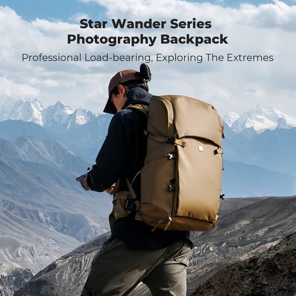 K&F Concept Backpack 40L Foto-Rucksack  Quicksand Gold