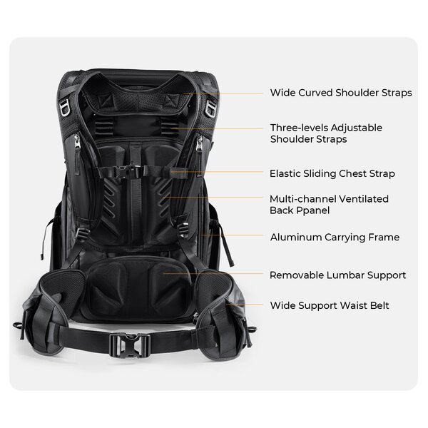 K&F Concept Backpack 40L Foto-Rucksack  schwarz