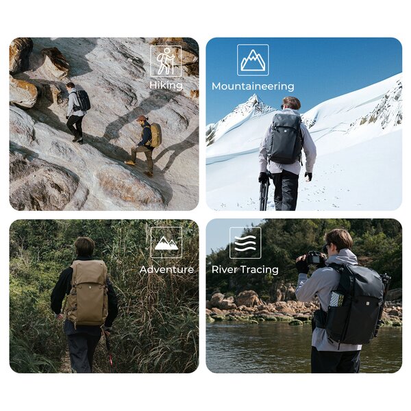 K&F Concept Backpack 40L Foto-Rucksack  schwarz