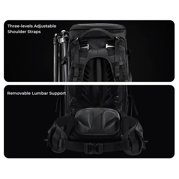 K&F Concept Backpack 40L Foto-Rucksack  schwarz