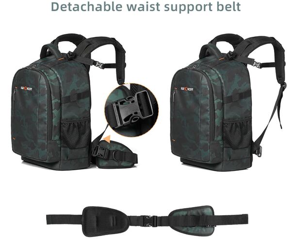 K&F Concept Backpack KF13.119 Large 31x24x46cm - Black/Green 