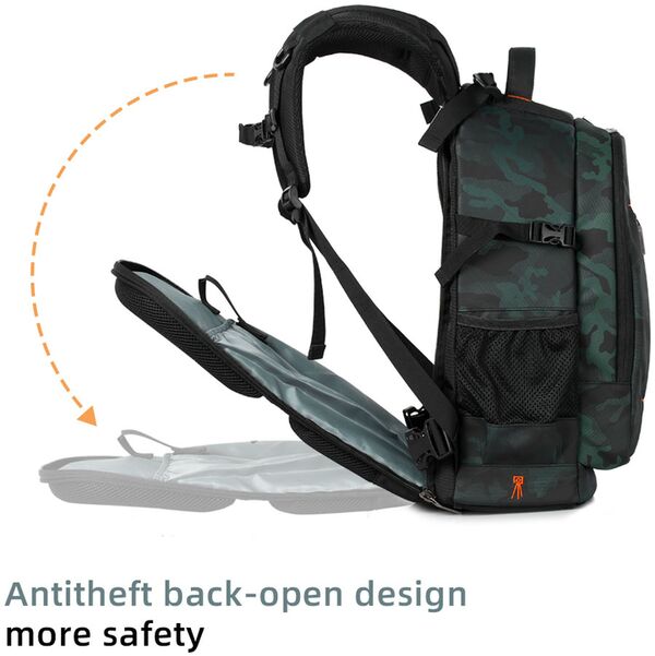 K&F Concept Backpack KF13.119 Large 31x24x46cm - Black/Green 