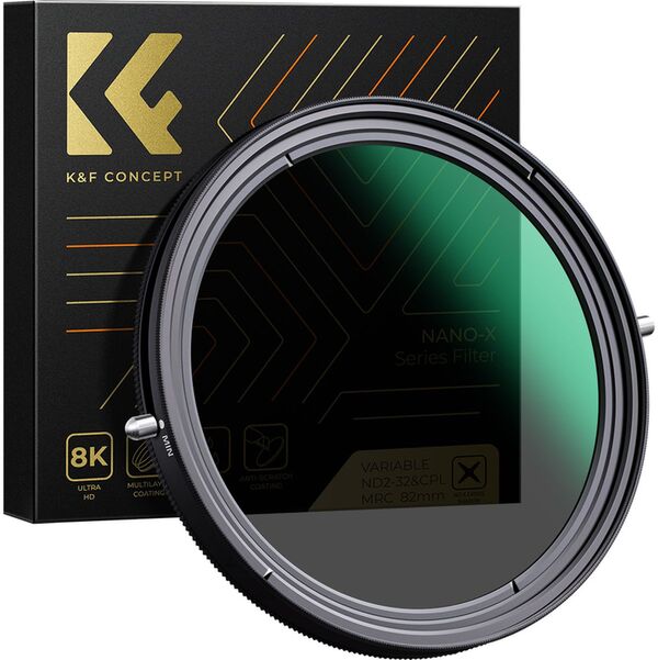 K&F Concept CPL + Variable ND Filter -  Nano X  ND2-ND32 72mm