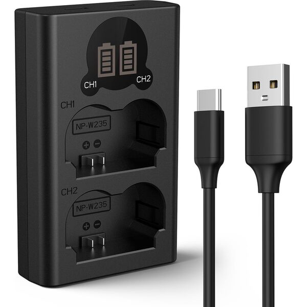 K&F Concept Dual-Akku-Ladegerät  Fujifilm NP-W235