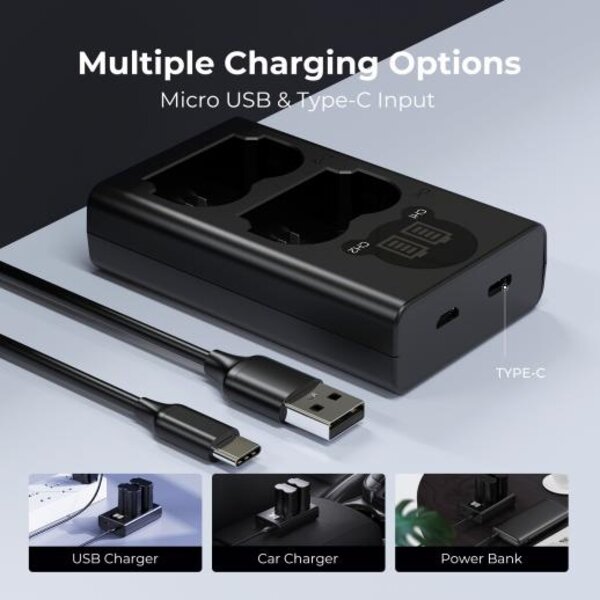 K&F Concept Dual-Akku-Ladegerät  Fujifilm NP-W235