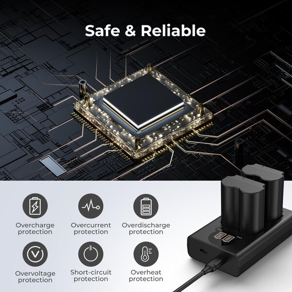 K&F Concept Dual-Akku-Ladegerät  Fujifilm NP-W235