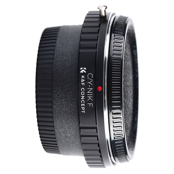 K&F Concept Lens Adapter Contax Yashica  Nikon F (mit Glas)