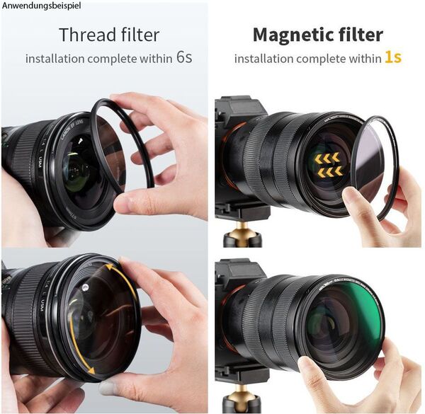 K&F Concept Magnetic Filter Nano X  67mm 1/8 Black Mist