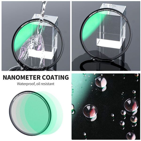 K&F Concept Magnetic Filter Nano X  77mm 1/8 Black Mist