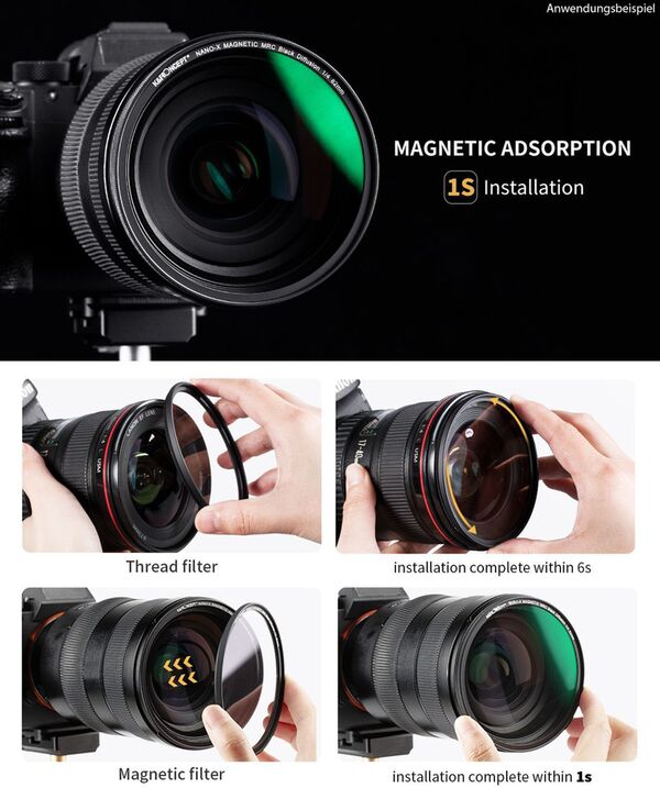 K&F Concept Magnetic Filter Nano X  82mm 1/4 Black Mist