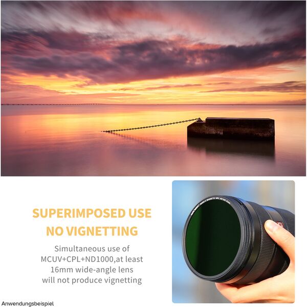 K&F Concept Magnetic Lensfilter-Kit CPL-ND-UV  72mm