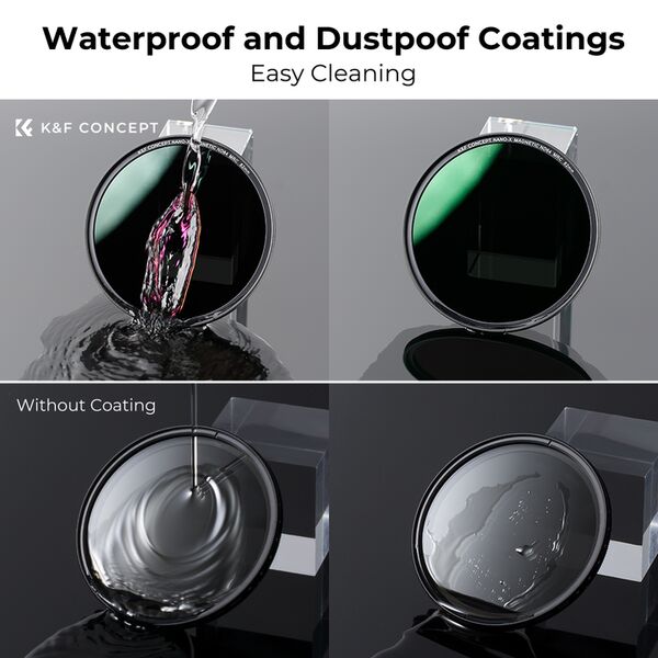 K&F Concept Magnetisches Kit CPL / ND8 / ND64 / ND1000 / 1/8 Black Mist  52mm