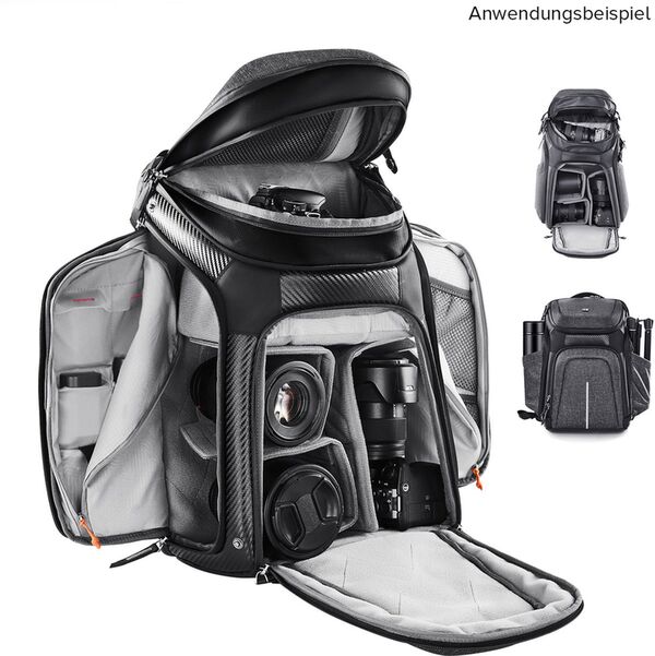 K&F Concept Rucksack für 2 Kameras  grau 25l