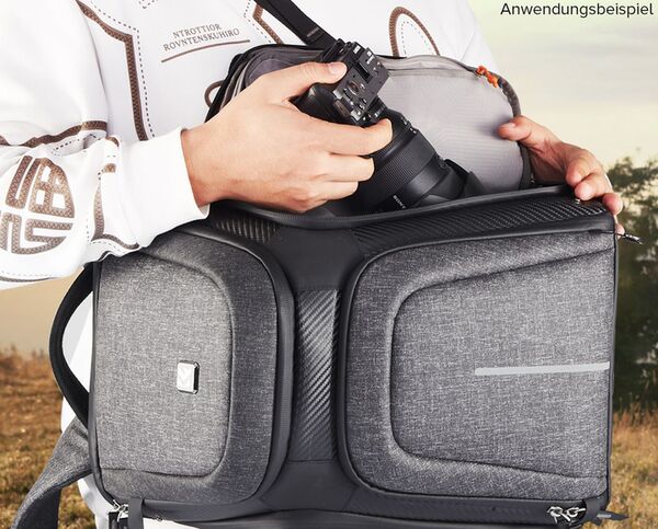 K&F Concept Rucksack für 2 Kameras  grau 25l