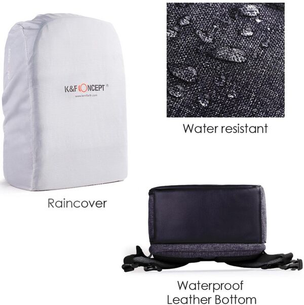 K&F Concept Rucksack KF13.044V8 Med  Schwarz