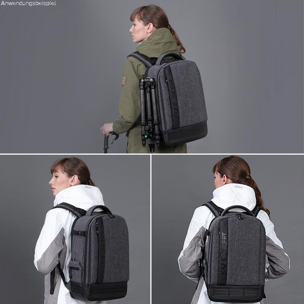 K&F Concept Rucksack KF13.044V8 Med  Schwarz