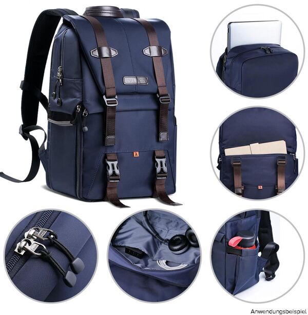 K&F Concept Rucksack KF13.087 Medium  blau