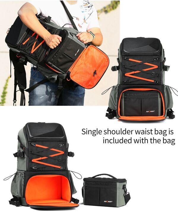 K&F Concept Rucksack KF13.107 XL Pro und abnehmbare Kamera Tasche 