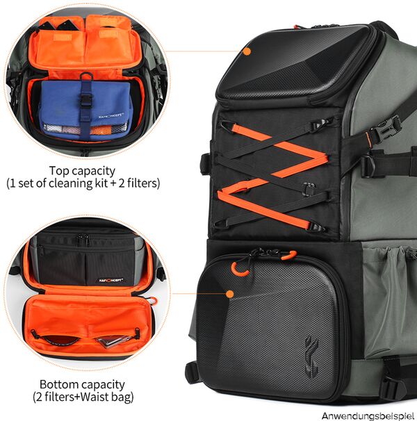 K&F Concept Rucksack KF13.107 XL Pro und abnehmbare Kamera Tasche 