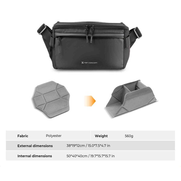 K&F Concept Sling Bag  schwarz
