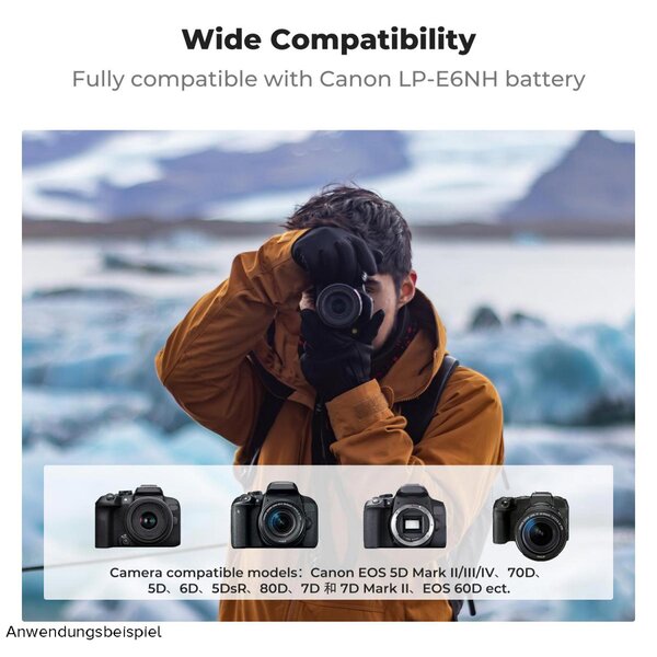 K&F Concept Triple-Akku-Ladegerät  LP-E6NH