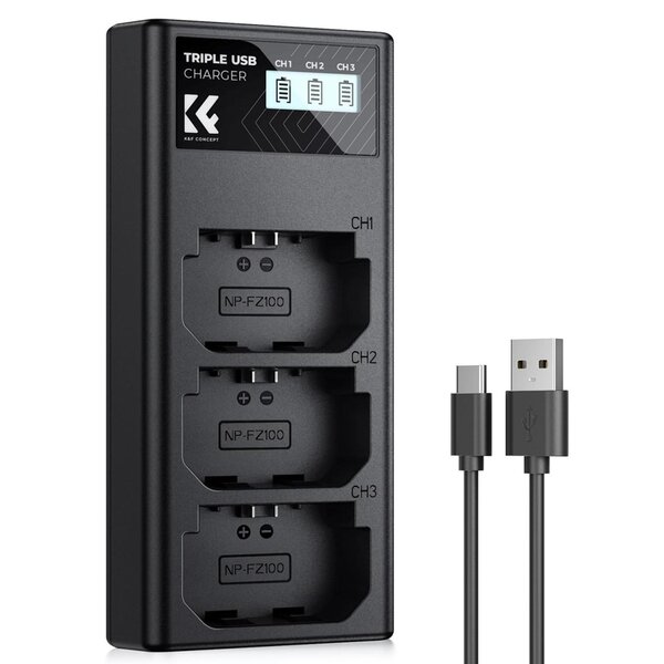 K&F Concept Triple-Akku-Ladegerät  NP-FZ100