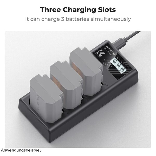 K&F Concept Triple-Akku-Ladegerät  NP-FZ100