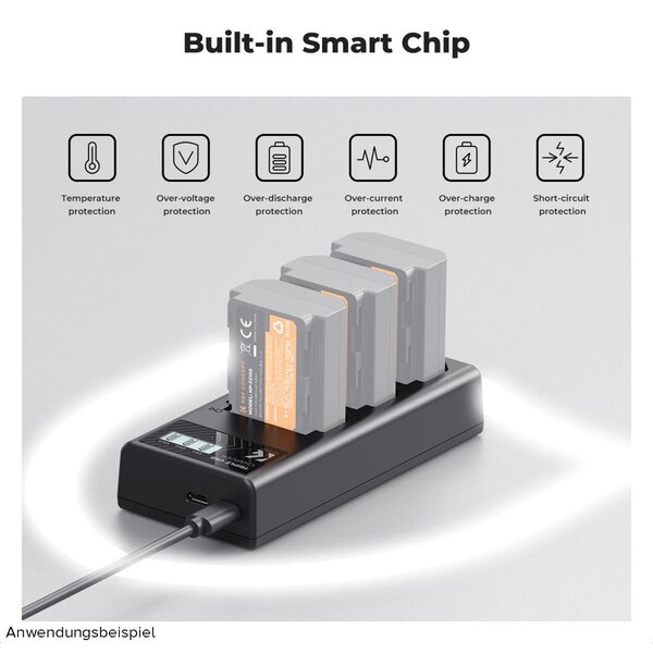 K&F Concept Triple-Akku-Ladegerät  NP-FZ100