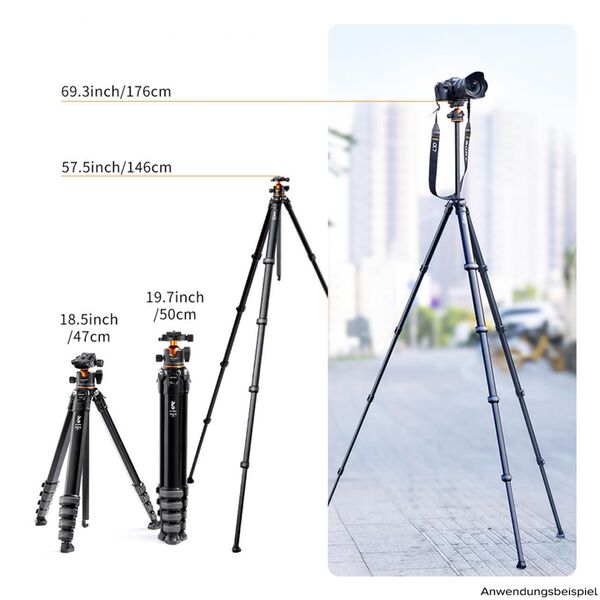K&F Concept Tripod  M1+BH-35L