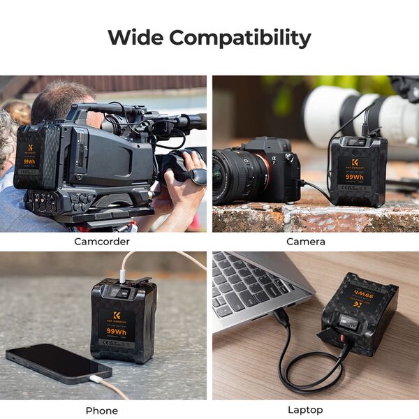 K&F Concept V-Mount Akku KF-V99 - 99WH 6700mAh PD65W 