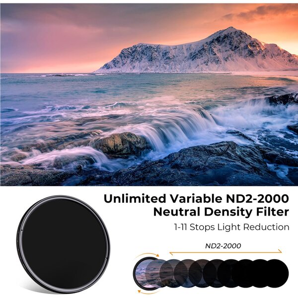 K&F Concept Variabel ND Filter ND2-2000 Nano C  82mm