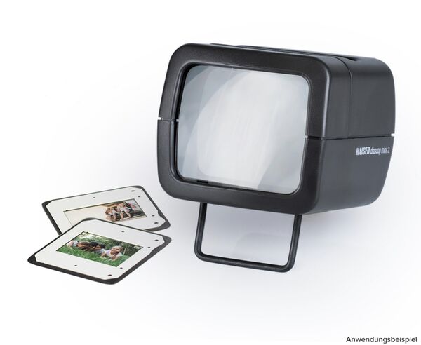 Kaiser Dia-Betrachter diascop mini 2 mit 2-fach vergrössernder Linse. 