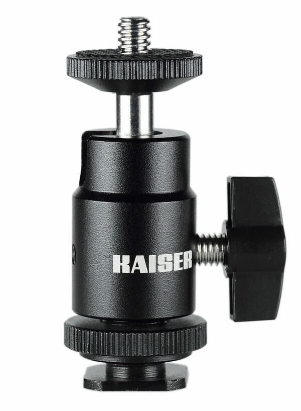Kaiser Kugelgelenk HS, mit Aufsteckfuß und Stativgewinde 1/4 Zoll 