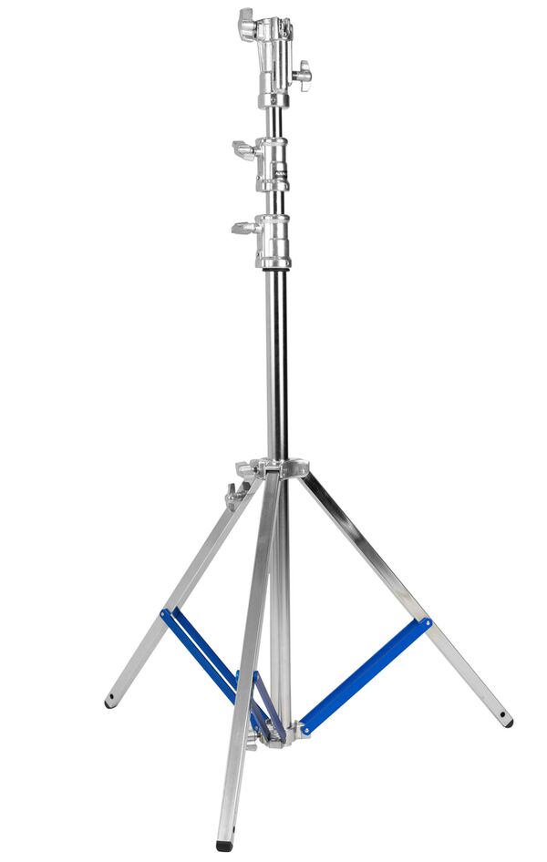 Kaiser Leuchtenstativ LS-300-HD Einstellhöhe ca. 137 bis 320 cm silbern ein Bein nivellierbar 