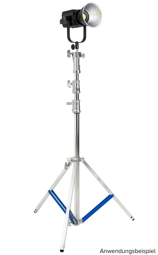 Kaiser Leuchtenstativ LS-300-HD Einstellhöhe ca. 137 bis 320 cm silbern ein Bein nivellierbar 