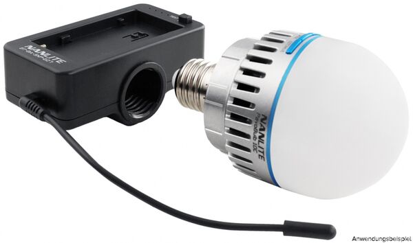 Nanlite  Akku-Adapter BT-BA-SNP-E27, mit E27-Fassung für PavoBulb 10C 