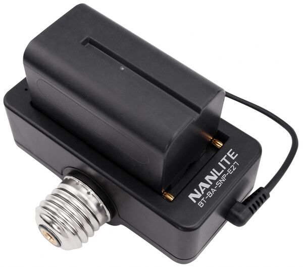 Nanlite  Akku-Adapter BT-BA-SNP-E27, mit E27-Fassung für PavoBulb 10C 